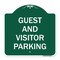 Signmission Designer Series Guest and Visitor Parking, Green & White Aluminum Sign, 18" x 18", GW-1818-23933 A-DES-GW-1818-23933 - alternate 1